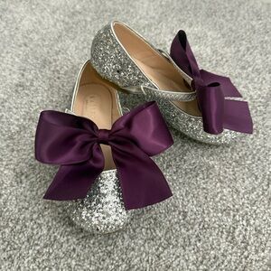Kailee P Girls Glitter Bow Mary Jane Shoes Size 9